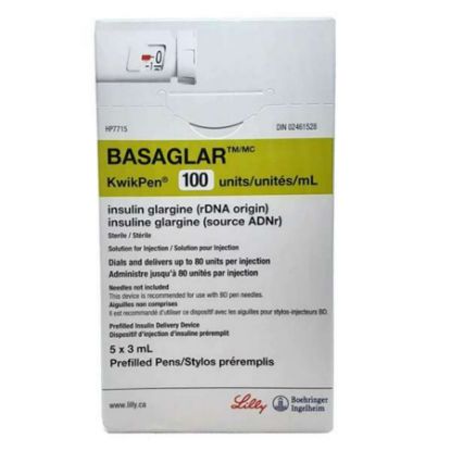 Picture of BASAGLAR 100U/ML 3ML 5 PENS ***