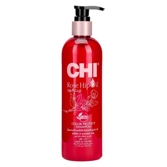 صورة تشي شامبو زيت الورد واقي و مُعزز للون الشعر - 340 مل