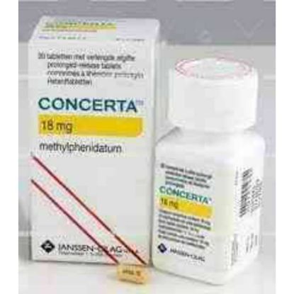 Picture of CONCERTA EXTENDED RELEASE 18 MG 30 TAB
