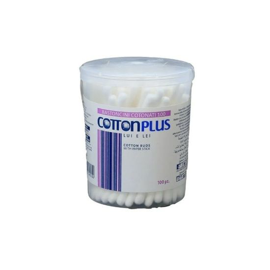 صورة قطن بلاس أعواد أذان 100 حبة