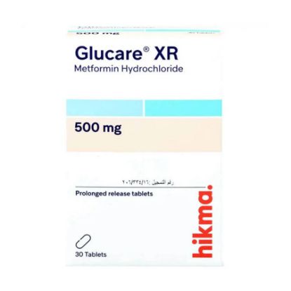 Picture of GLUCARE XR 500 MG 30 TAB