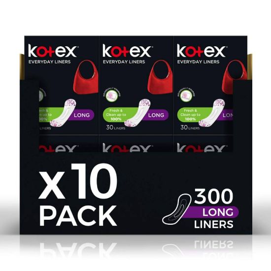 Picture of KOTEX EVERYDAY PANTYLINER LONG SCENTED 10 X20 LINERS