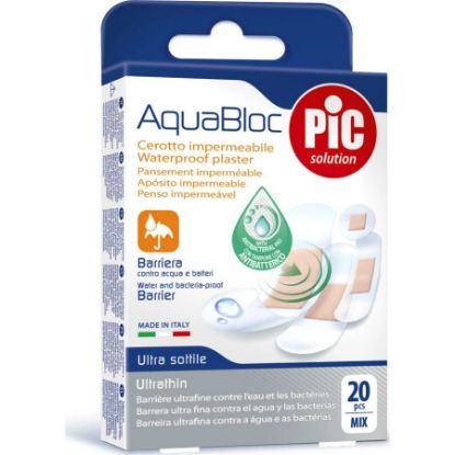 صورة Pic AquaBloc Plaster Anti Bacterial W/Proof Mix Assorted Pac