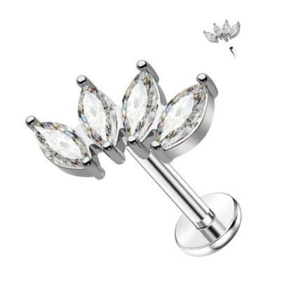 صورة اكس8 بادي حلق اذن فاخر زركون ستيل FE544