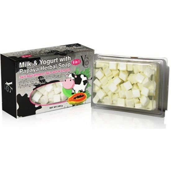 Picture of YC MILK & YOGURT W PAPAYA HERBAL SOAP 100 G