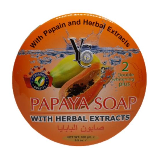 Picture of YC PAPAYA SOAP W HERBAL EXTRACT METAL BOX 100 G
