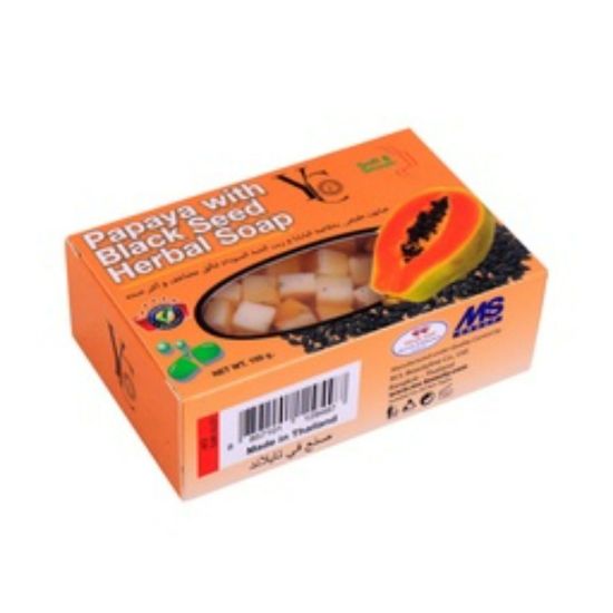 Picture of YC PAPAYA W BLACK SEED HERBAL SOAP 100 G