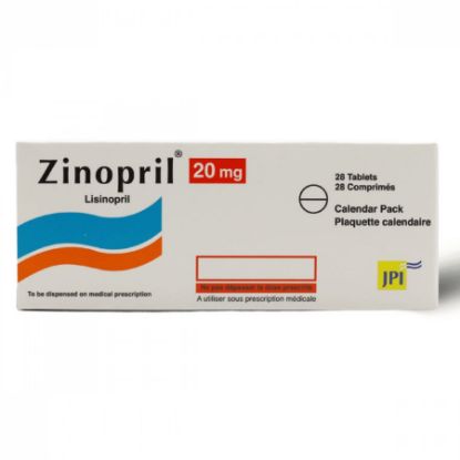 Picture of ZINOPRIL 20 MG 28 TAB