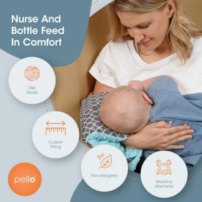 صورة وسادة الرضاعة Pello Comfy Cradle - رمادي فاتح
