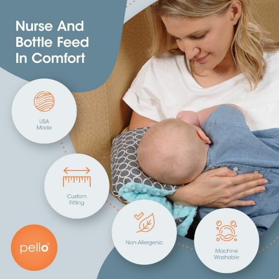 صورة وسادة الرضاعة Pello Comfy Cradle - رمادي فاتح