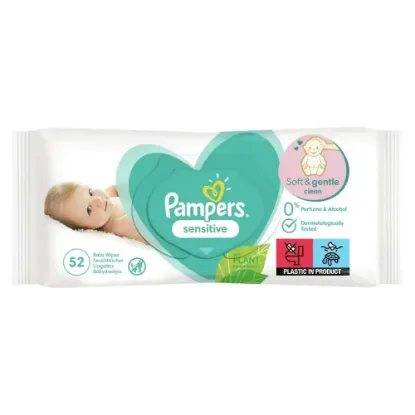 Picture of Pampers Sensitive Baby Wipes 52pcs