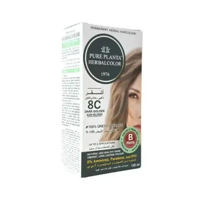 Picture of Pure Planta Natural Hair Dye - Dark Ash Golden Blonde 8C