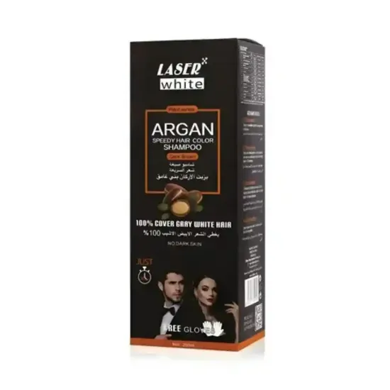 Picture of ليزر وايت بني غامق 200 ml شامبو أرجان صبغة الشعر