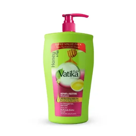 Picture of Vatika Shampoo Repairs and Protects Hair with Honey and Egg Extract - 1000ml