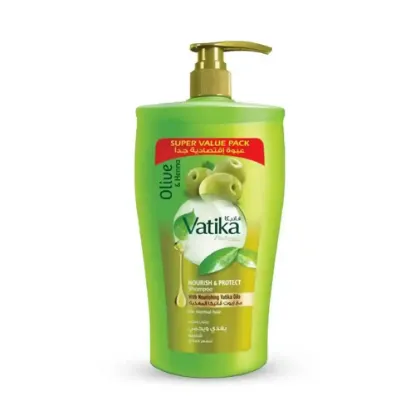Picture of Vatika Shampoo Nourishes and Protects Hair with Olive and Henna Extract - 1000 ml