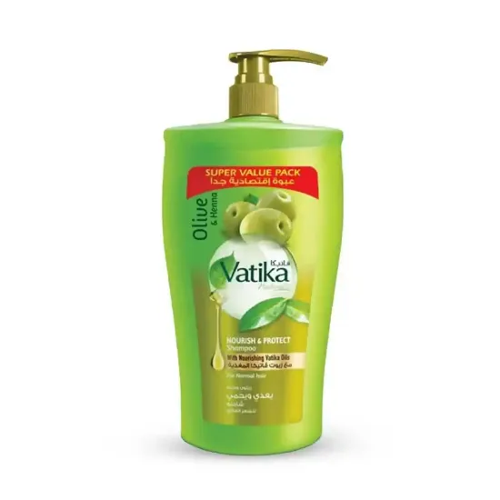Picture of Vatika Shampoo Nourishes and Protects Hair with Olive and Henna Extract - 1000 ml