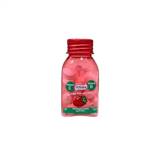Picture of Dusfarm Vitamin C & D Strawberry Flavor Sugar-Free Candies - 32 Pieces
