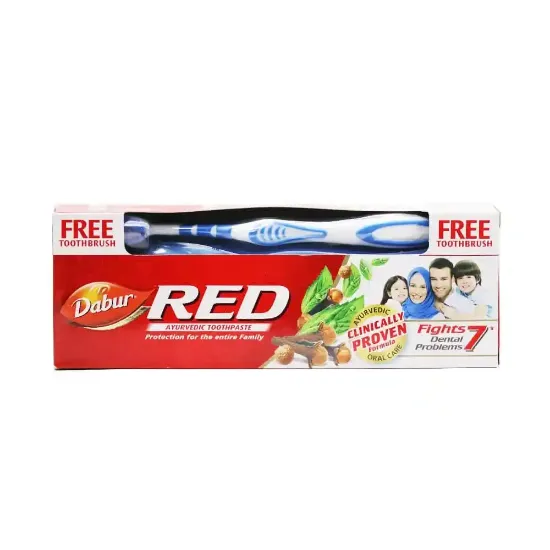 Picture of Dabur Red Ayurvedic Toothpaste with Free Toothbrush - 200g