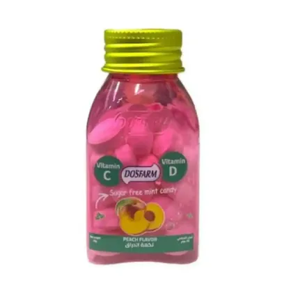 Picture of Dozfarm Peach Vitamin Throat Lozenges Sugar Free 22g