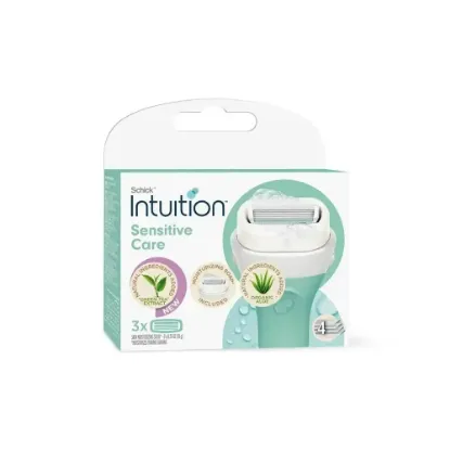 Picture of Shake Intuition Replacement Razor Blades with Aloe Vera Foam and Vitamin E - 3 Count