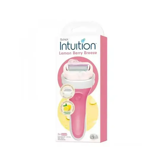 Picture of Chic Intuition Women's Razor with Lemon & Raspberry, 4 Blades - 2 Replacements