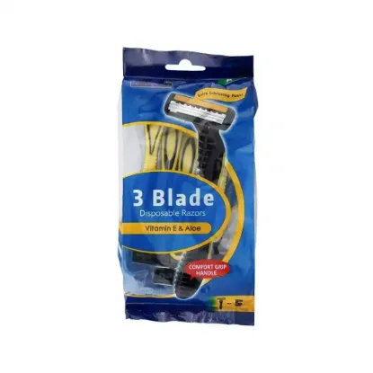 Picture of Lena Rose 3 Blade Razors for Men with Vitamin and Aloe Vera - 5 Blades