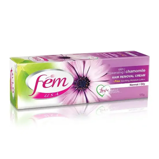 Picture of Fem Hair Removal Cream for Normal Oily Skin Chamomile 120g
