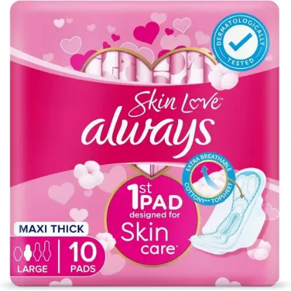 Picture of Always Sanitary Pads Large Pink 10 pcs