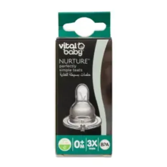 Picture of Vital Baby NURTURE perfectly simple teat - slow flow 3pk